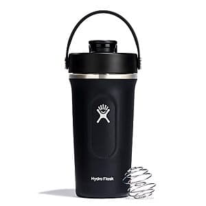 24-Oz Hydro Flask Insulated Stainless Steel Gym Shaker Bottle (Black) $21