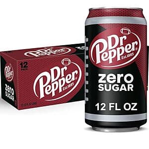 Select Accts: 12-Pk 12-Oz Dr Pepper Zero Sugar Soda $4.60 w/ S&S