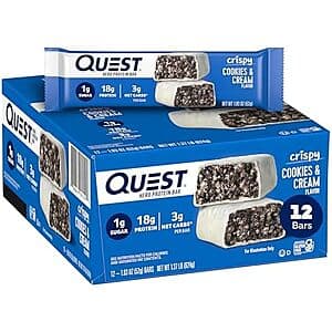 24-Count 1.83oz. Quest Nutrition Crispy Hero Protein Bars (Cookies & Cream) $33.60 w/ Subscribe & Save & More