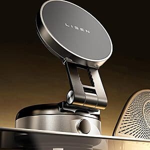 LISEN MagSafe Electric Vacuum Suction Phone Mount (Silver) $9.90