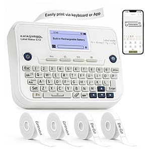 Prime Members: SUPVAN E12 Keyboard & Bluetooth Label Maker Machine w/ 4 Tapes $19.95 + Free S&H