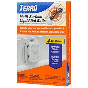 4-Pk Terro Multi-Surface Liquid Ant Bait Stations $3.85