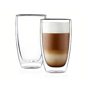 Prime Members: 2-Pack 13.5-Oz CNGLASS Double Wall Thermo Glass Cup Set $10 + Free Shipping