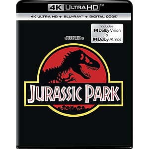 Jurassic Park: Dolby Vision & Atmos Upgrade Edition (4K UHD + Blu-ray + Digital) $15