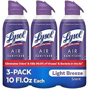 Select Accts: 3-Pack 10oz Lysol Air Sanitizer Spray (Various Scents) from $12.10 w/ Subscribe & Save