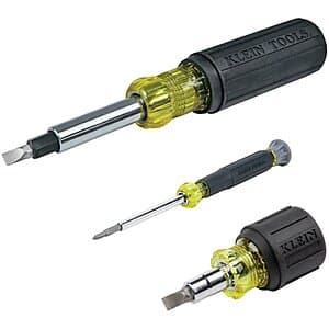 3-Piece Klein Tools Multi-Bit Screwdriver and Nut Driver Set $15 + Free Store Pickup