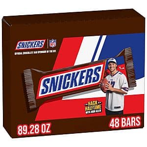 48-Count 1.86oz SNICKERS Full Size Bulk Milk Chocolate Candy Bars $37.20 + Free Shipping