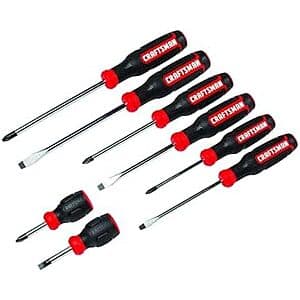 8-Pc CRAFTSMAN Bi-Material Slotted & Phillips Screwdriver Set $15