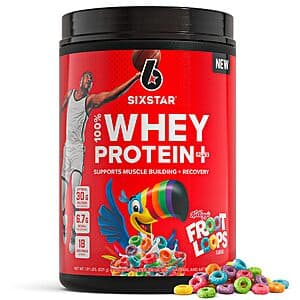 Optimum Nutrition Gold Standard 100% Whey Protein Powder in a 1.8 pound container with gold and black labeling.