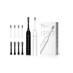 2-Pack Sunpro X-2 6-Mode Electric Toothbrush w/ 8 Brush Heads (Black & White) $15 + Free Shipping