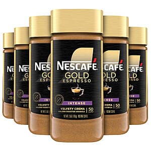 6-Pack 3.5oz NESCAFÉ Gold Espresso Instant Coffee (Intense) $31