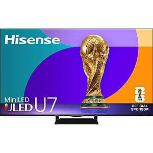 85" Hisense U7 Series MiniLED QLED 4K 165Hz TV (2025) $1000 + Free S&H