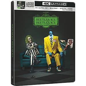Beetlejuice Beetlejuice: Steelbook (4K UHD + Blu-ray + Digital Film) $20