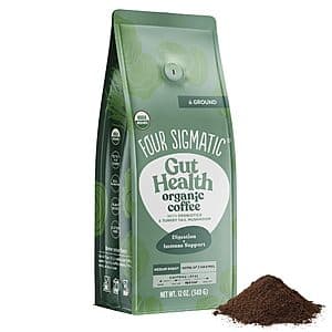 12-Oz Four Sigmatic Organic Ground Coffee (Gut Health w/ Probiotics & Turkey Tail) $7.60 w/ Subscribe & Save