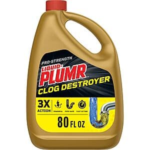 80-oz Liquid-Plumr Pro-Strength Full Clog Destroyer $7.30 w/ S&S