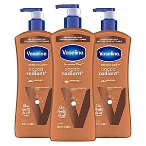 3-Pack 20.3-Oz Vaseline Intensive Care Cocoa Radiant Body Lotion $8.25 w/ Subscribe & Save