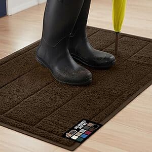 Gorilla Grip 47"x35" Heavy Duty Dirt Grabber Durable Mesh Door Mat (Brown) $13.30