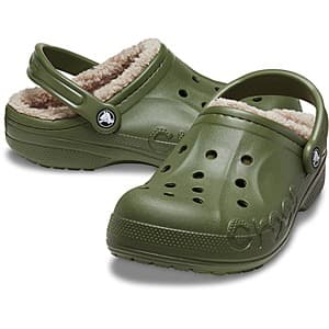 Crocs Adult Baya Lined Clogs (Army Green/Multi) $24 + Free S&H