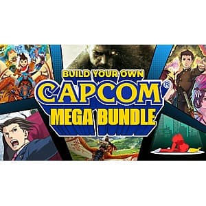 Collection of 21 Capcom digital game titles including action, horror, fighting, and adventure games from various franchises.