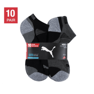 Costco Members: 10-Pair Men's or Women's Puma No Show Socks (Black or White) $12 + Free Shipping