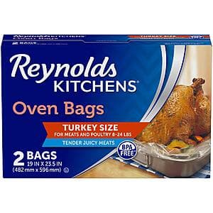 2-Count 19"x23.5" Reynolds Kitchens Turkey Size Oven Bags (Up to 24-Lbs) $1.20 w/ Subscribe & Save
