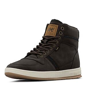 Lee Men's Dayton High Top Sneakers (Black Coffee/Black Denim) $30