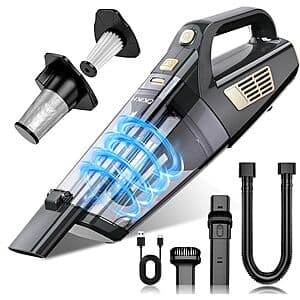 CKIKH Cordless Handheld Vacuum Cleaner w/ 2-Pack HEPA filter & Multi-Nozzles $16 + Free Shipping