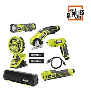 6-Tool RYOBI USB Lithium-Ion Cordless Combo Kit w/ 2x 2Ah Batteries $99.50 + Free S&H