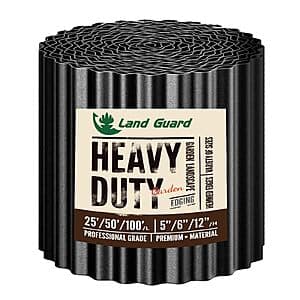 Land Guard 6"x50' Corrugated Garden Edging Border (Black or Silver) $28