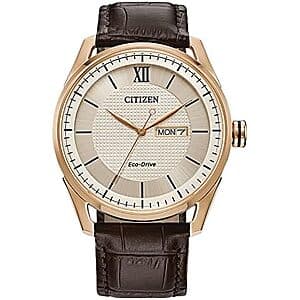 42mm Citizen Men's Classic Eco-Drive Watch (Ivory Dial + Brown Leather Band) $176.15 + Free S&H