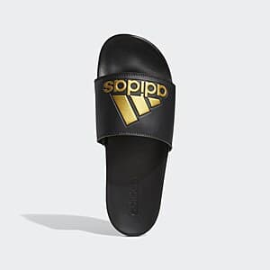 adidas Men's Adilette Comfort Slides (Core Black / Gold Metallic) $11.20 + Free Shipping