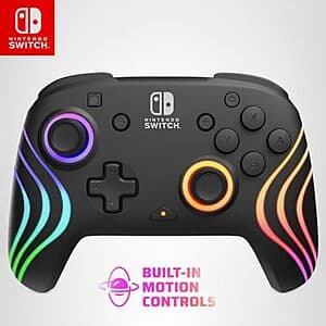 PDP Afterglow Wave Wireless RGB Pro Controller for Nintendo Switch (Black or White) $39.90 + Free Shipping