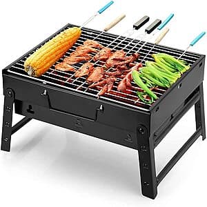 Prime Members: 13.78" x 9.44" AGM Portable Folding Tabletop Charcoal Grill $10.35 or less + Free Shipping