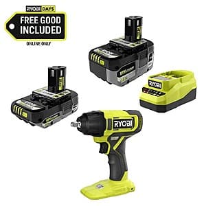 Ryobi One+ 18V Cordless 3/8" Impact Wrench w/ 4Ah + 2Ah Battery & Charger $89 + Free S&H