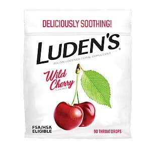 90-Count Luden's Throat Lozenge (Wild Cherry) $3.55 w/ Subscribe & Save