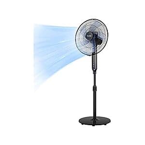 16" Pelonis Adjustable Height DC Motor Pedestal Fan w/ Remote $20 + Free Shipping w/ Prime