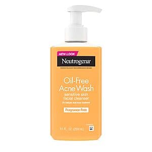 9.1-Oz Neutrogena Oil-Free Acne Fragrance Free Face Wash w/ 2% Salicylic Acid $6.15 w/ Subscribe & Save