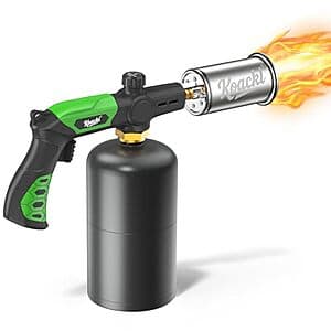 KOACKL Adjustable Flame Propane Torch (Black) $17