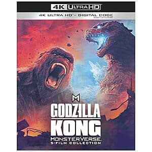 Godzilla/Kong Monsterverse: 5-Film Collection (4K Ultra HD + Digital) $50 + Free Shipping