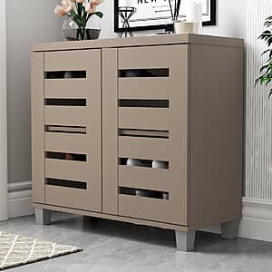 12-Pair Steelside Crete Lismore Shoe Storage Cabinet (Warm Taupe) $73 + Free Shipping