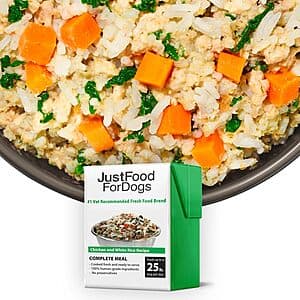 6-Pack 12.5-Oz JustFoodForDogs Pantry Fresh Wet Dog Food (Chicken & White Rice) $2.25 w/ Subscribe & Save & More