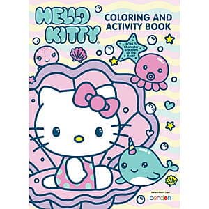 Bendon coloring and activity book with colorful cover, 64-page format available in Hello Kitty design.