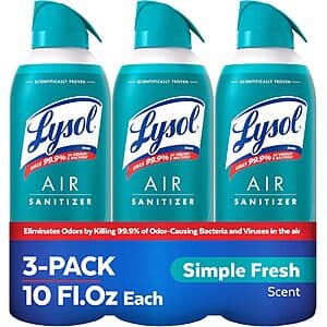 3-Pk 10oz Lysol Air Sanitizer Spray (Various Scents) from $10.35 w/ S&S