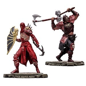 2-Pack McFarlane Toys: Diablo IV Rend Barbarian & Blood Necromancer Posed Figures $5.60