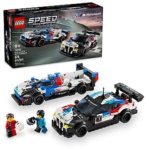 676-Piece LEGO Speed Champions BMW M4 GT3 & BMW M Hybrid V8 Race Cars Set $30.60