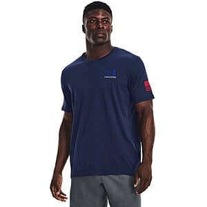 Men's Under Armour Freedom Flag T-Shirt (Academy / Red / Royal) $13.70