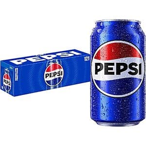 12-Pk 12-Oz Pepsi Cola Soda (Original) 3 for $11.50 w/ S&S