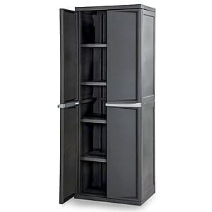 Sterilite 4 Shelf Plastic Lockable Utility Storage Cabinet $105.30 + Free S&H