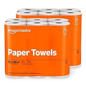 12-Ct Amazon Basics 2-Ply Flex-Sheets Paper Towels $11.90 w/ S&S