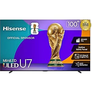 100" Hisense Class U7 Mini-LED ULED 4K UHD Google Smart TV (2025) $1998 + Free Shipping w/ Amazon Prime
